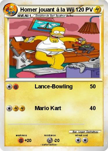 Pokemon Homer jouant à la Wii