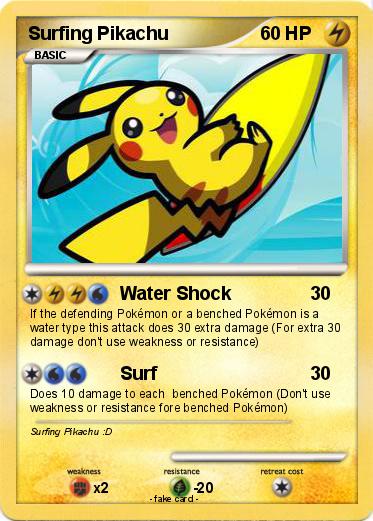 Pokemon Surfing Pikachu
