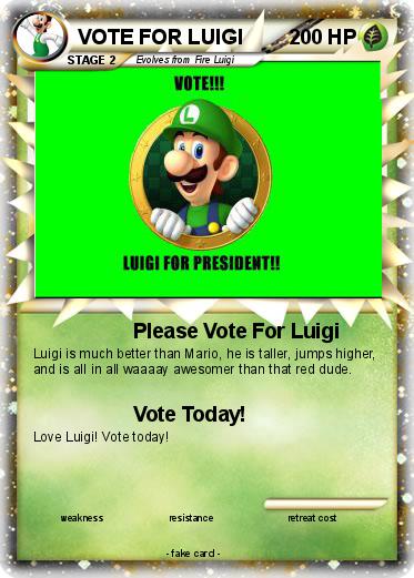 Pokemon VOTE FOR LUIGI