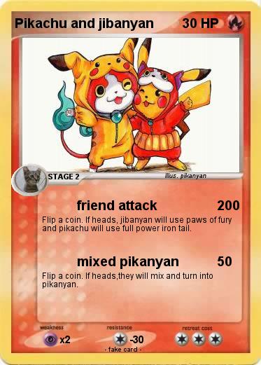Pokemon Pikachu and jibanyan