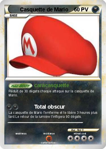 Pokemon Casquette de Mario