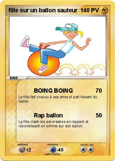 Pokemon fille sur un ballon sauteur