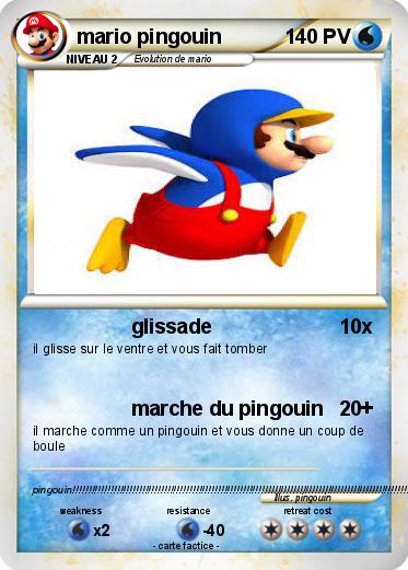 Pokemon mario pingouin
