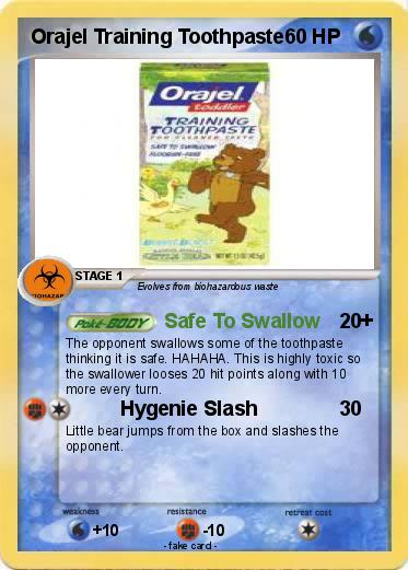 Pokemon Orajel Training Toothpaste