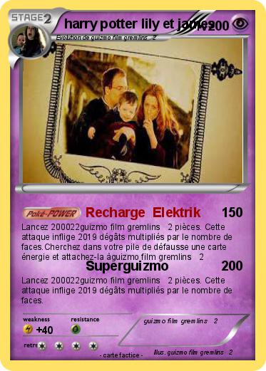 Pokemon harry potter lily et james