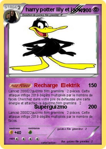Pokemon harry potter lily et james