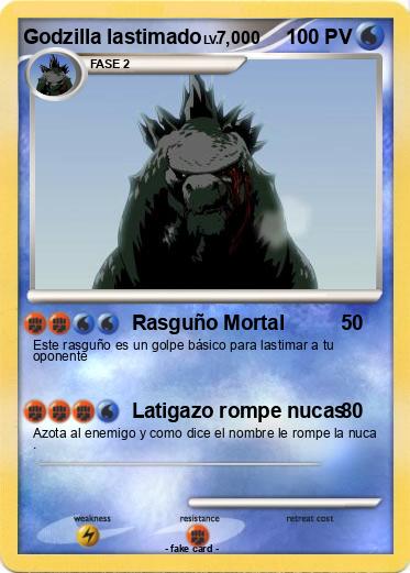 Pokemon Godzilla lastimado