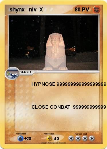 Pokemon  shynx   niv  X