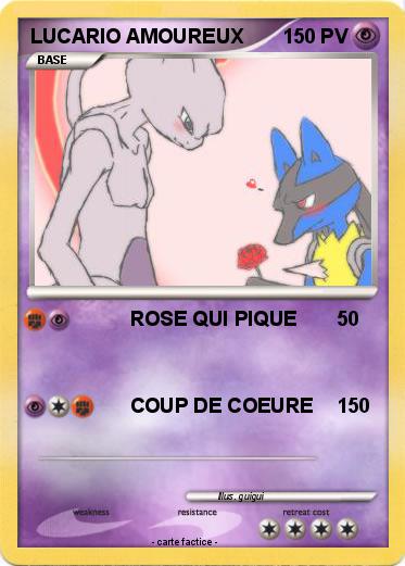 Pokemon LUCARIO AMOUREUX