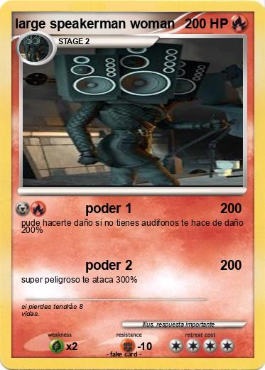 Pokemon large speakerman woman