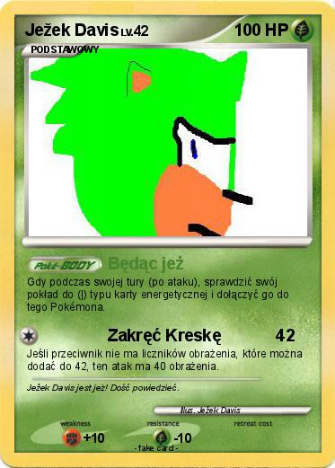 Pokemon Ježek Davis