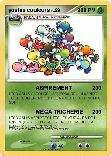 Pokemon yoshis couleurs
