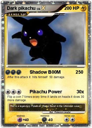 Pokemon Dark pikachu
