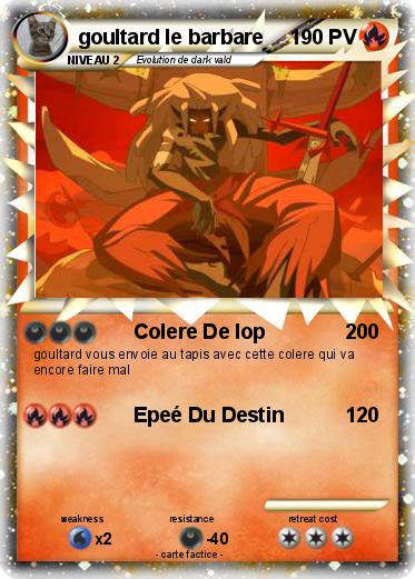 Pokemon goultard le barbare
