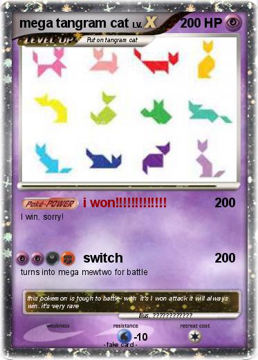 Pokemon mega tangram cat