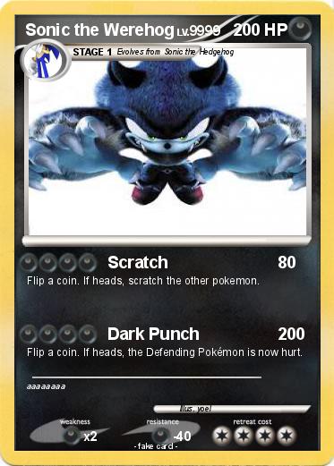 Pokemon Sonic the Werehog