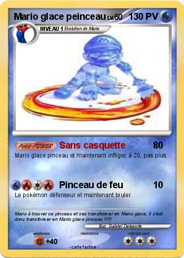 Pokemon Mario glace peinceau