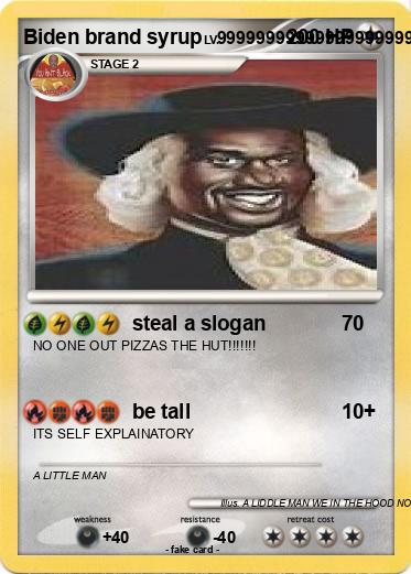 Pokemon Biden brand syrup