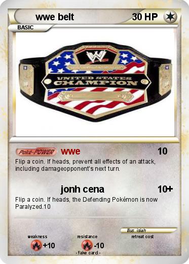 Pokemon wwe belt