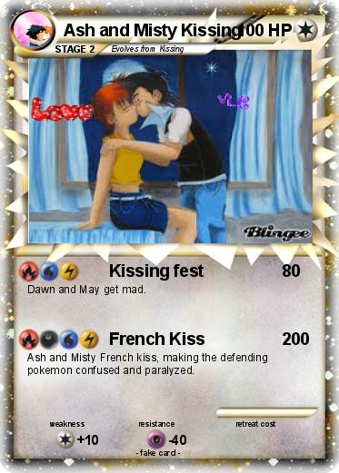 Pokemon Ash and Misty Kissing