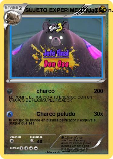 Pokemon SUJETO EXPERIMENTAL OSO n.3
