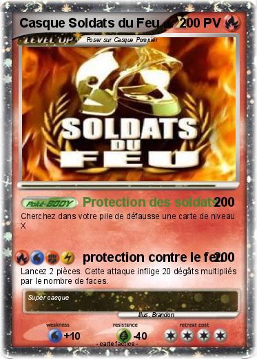 Pokemon Casque Soldats du Feu
