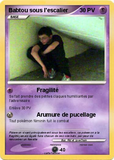 Pokemon Babtou sous l'escalier