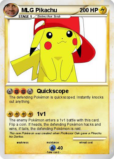 Pokemon MLG Pikachu
