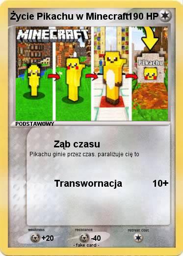 Pokemon Życie Pikachu w Minecraft