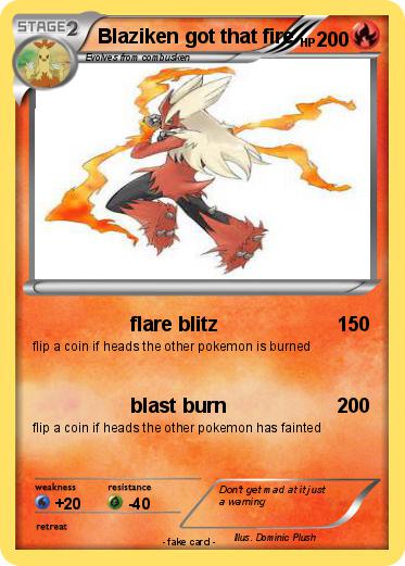 Pokemon Blaziken got that fire