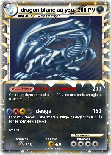 Pokemon dragon blanc au yeu