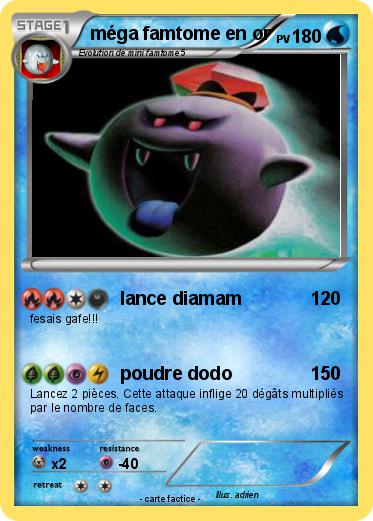 Pokemon méga famtome en or