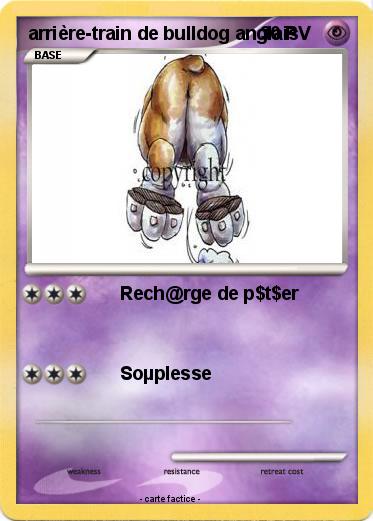 Pokemon arrière-train de bulldog anglais
