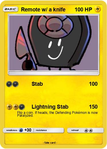 Pokemon Remote w/ a knife