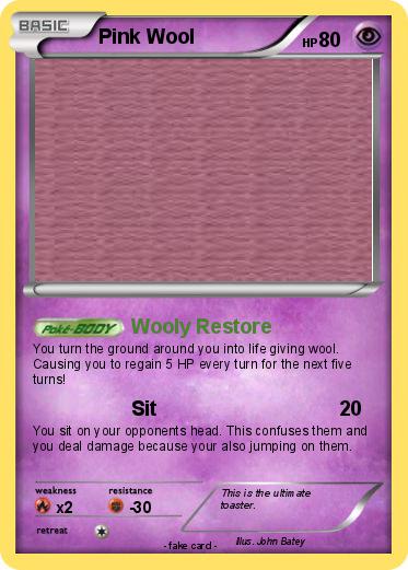 Pokemon Pink Wool