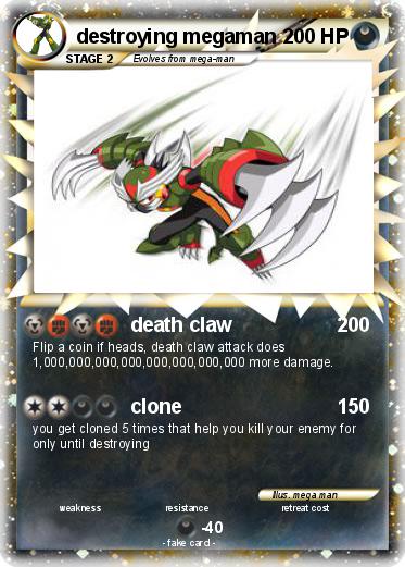 Pokemon destroying megaman