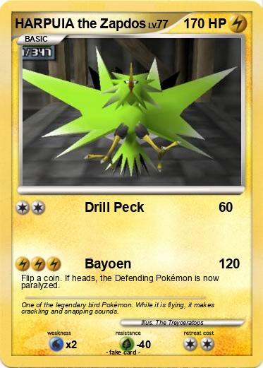 Pokemon HARPUIA the Zapdos