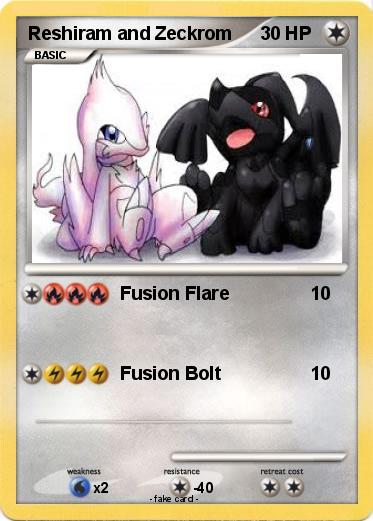 Pokemon Reshiram and Zeckrom