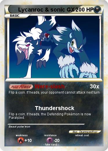 Pokemon Lycanroc & sonic GX