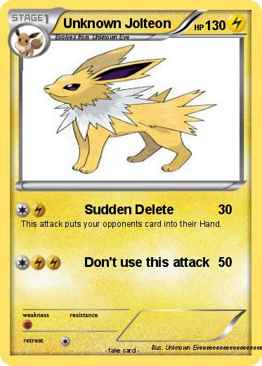 Pokemon Unknown Jolteon
