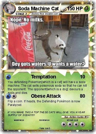 Pokemon Soda Machine Cat