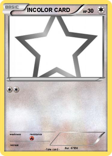Pokemon INCOLOR CARD