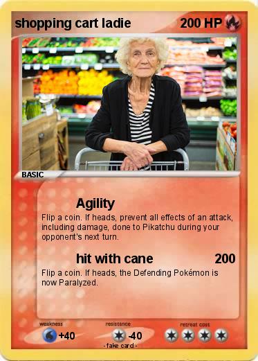 Pokemon shopping cart ladie