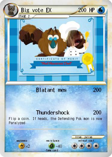 Pokemon Big vote EX