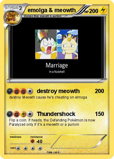 Pokemon emolga & meowth