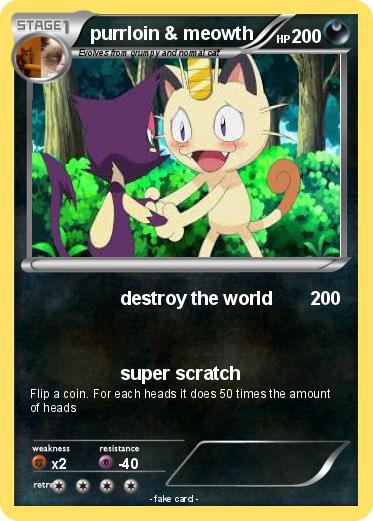 Pokemon purrloin & meowth