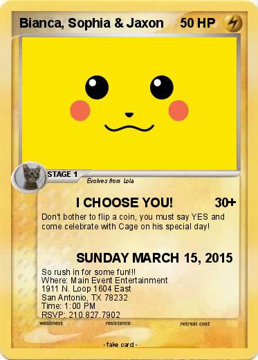 Pokemon Bianca, Sophia & Jaxon