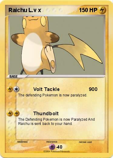 Pokemon Raichu L.v x