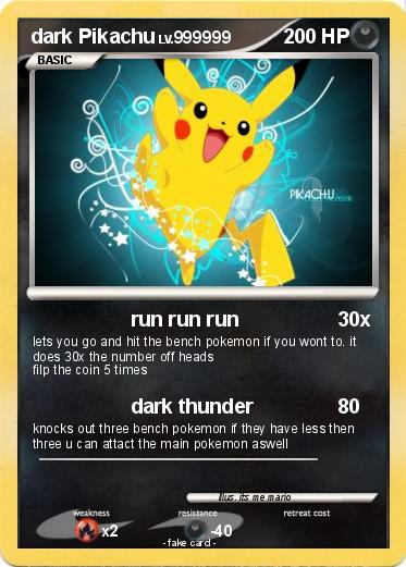 Pokemon dark Pikachu