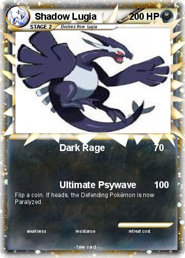 Pokemon Shadow Lugia